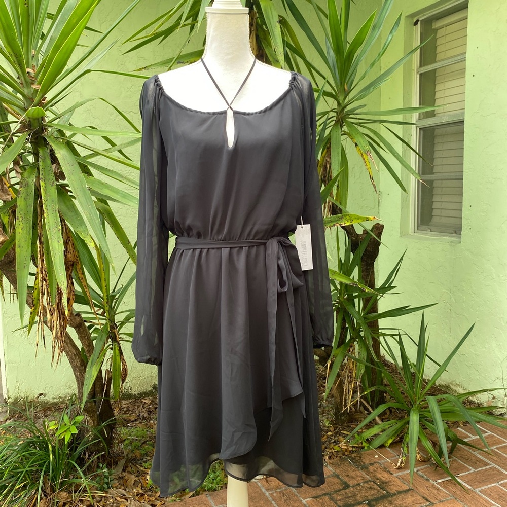Black Skater Keyhole Dress